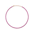Hot Pink Sparkling Gold Tennis Necklace