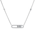 PRE ORDER: Paperclip Sparkle Silver Necklace