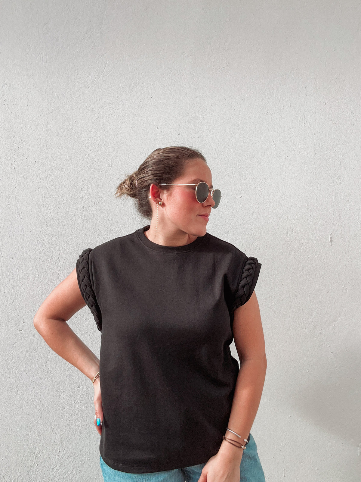 Black Braided Top