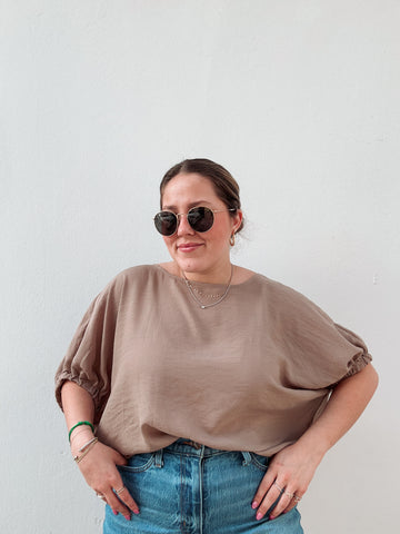 Taupe Easy Blouse