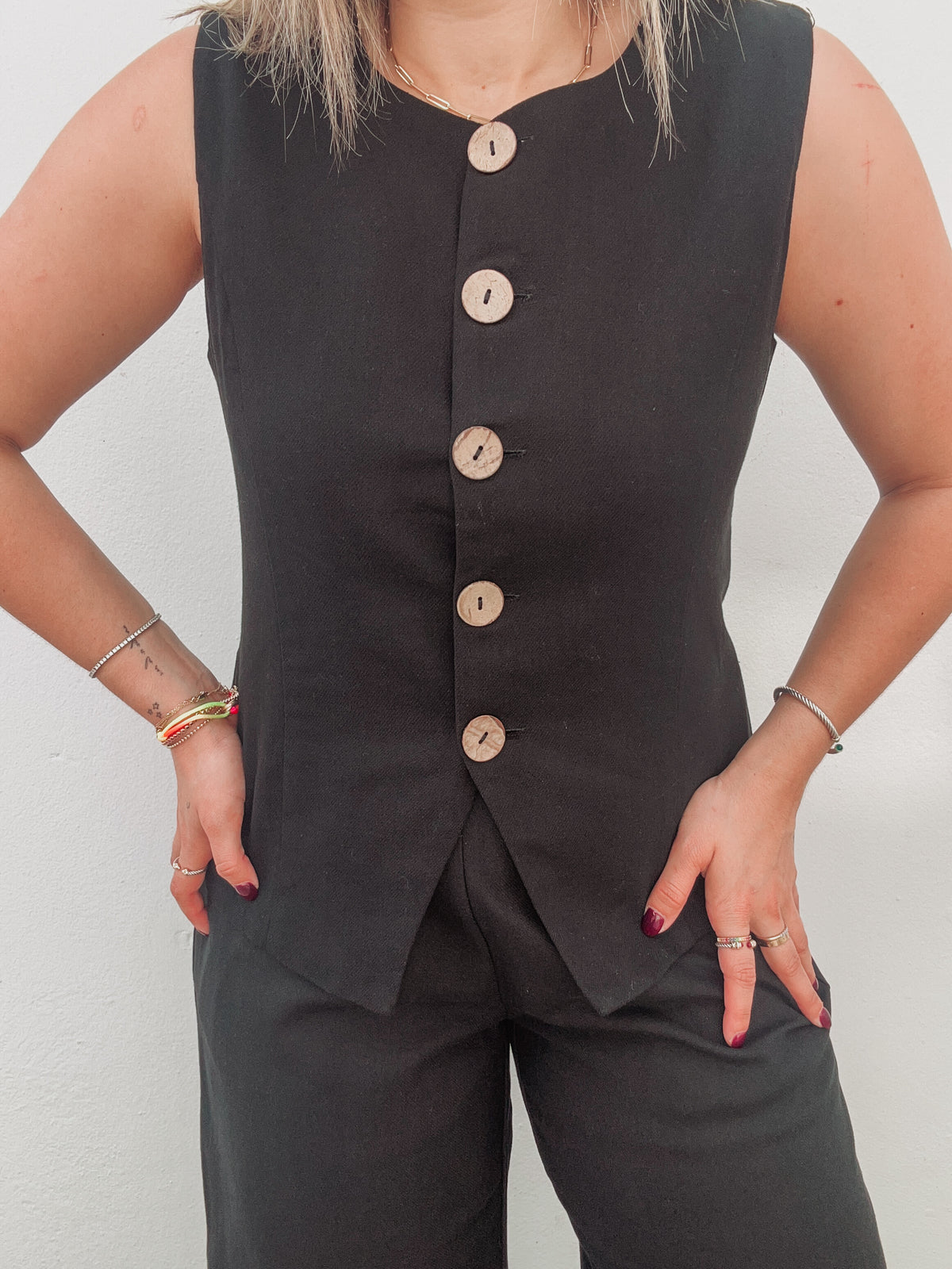 Black Vest Set