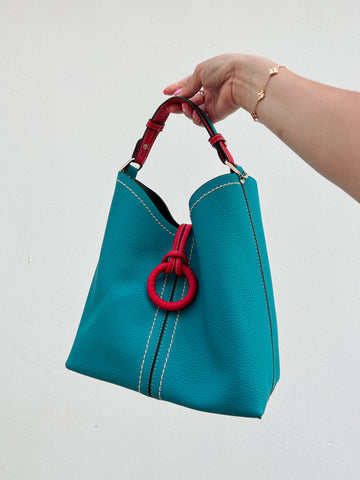 Turquesa & Red Ring Bag