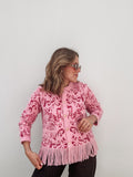 Gemma Pink Fringe Cardigan