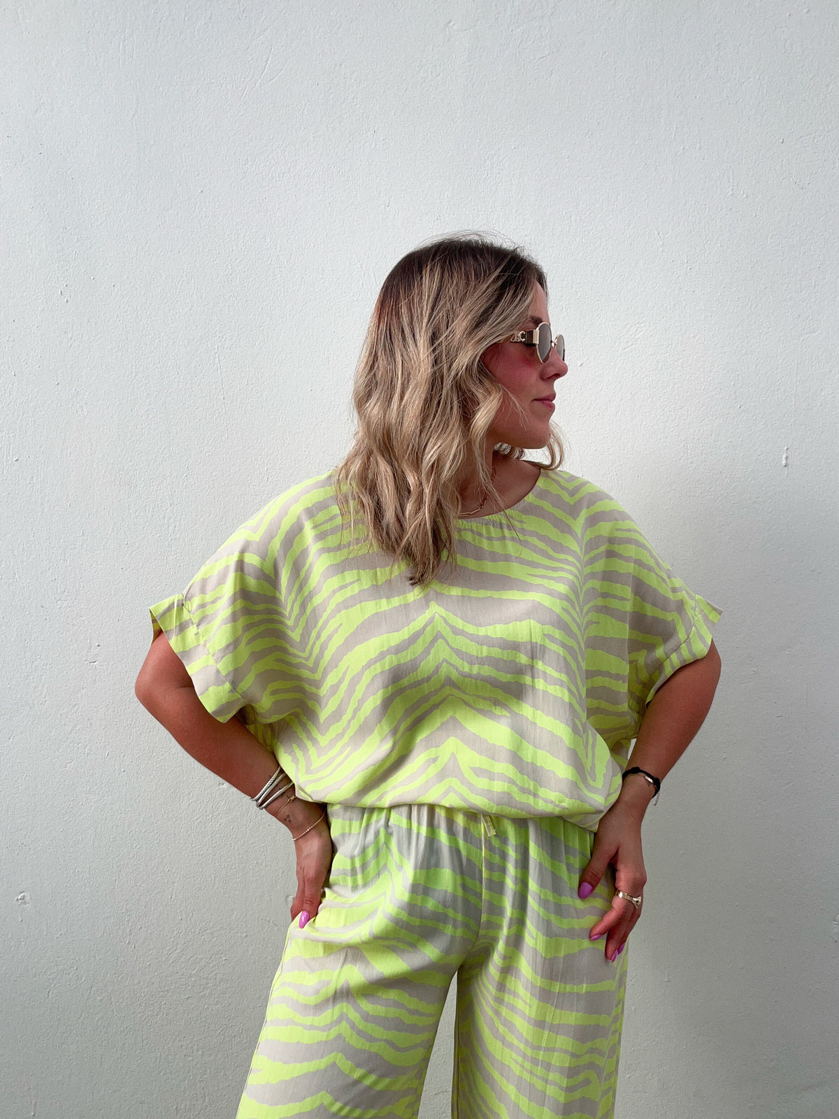 Neon Lime Zebra Set