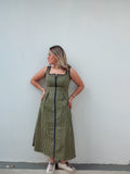 Green & Navy Stripe Dress