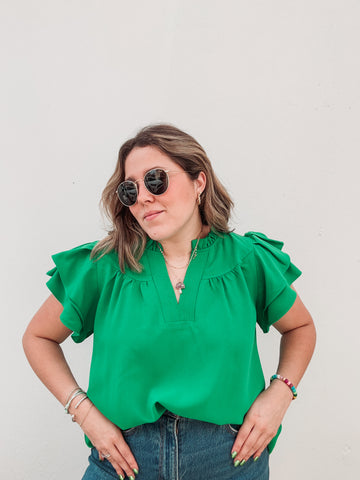 Esmeralda Ruffle Blouse