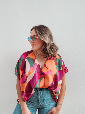 Falling Leaves Printed Blouse