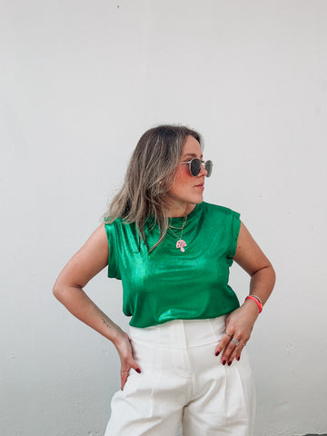 Esmeralda Metallic Tee