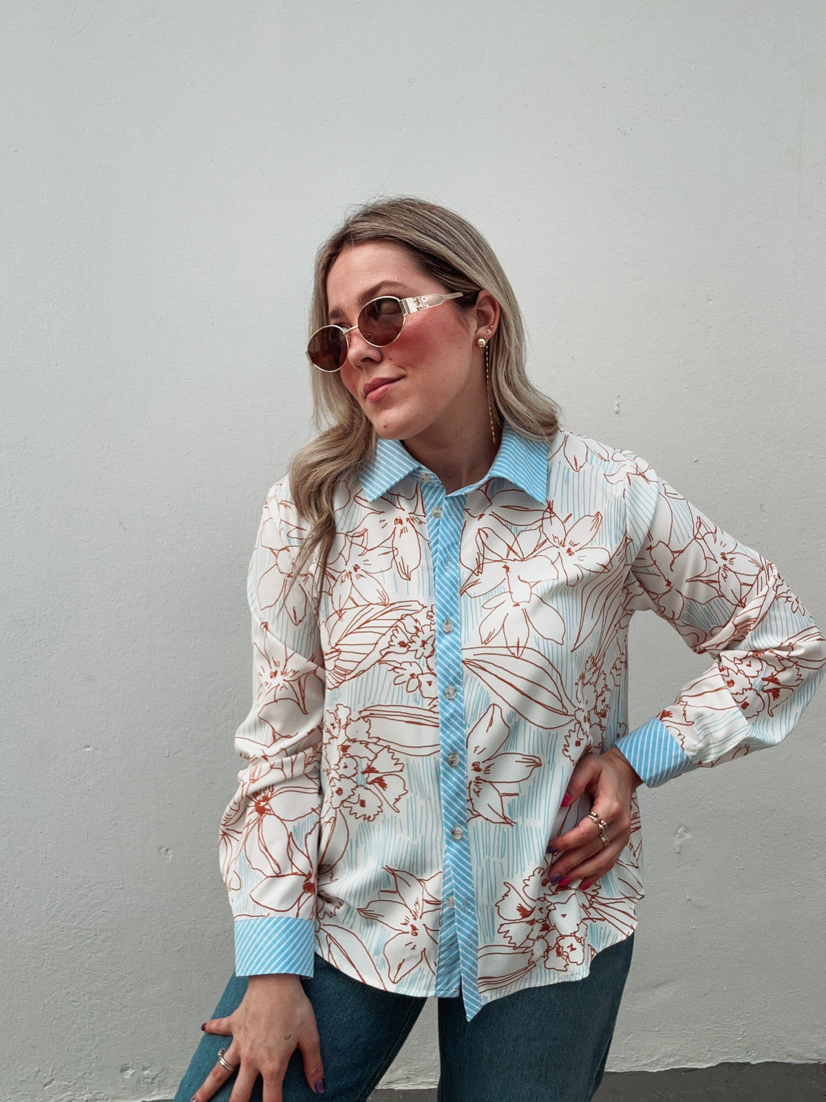 Floral Button Down Blouse