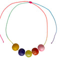 Splash Rainbow Elastic Gumball Necklace