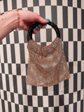 Gold Sparkle Hoop Bag