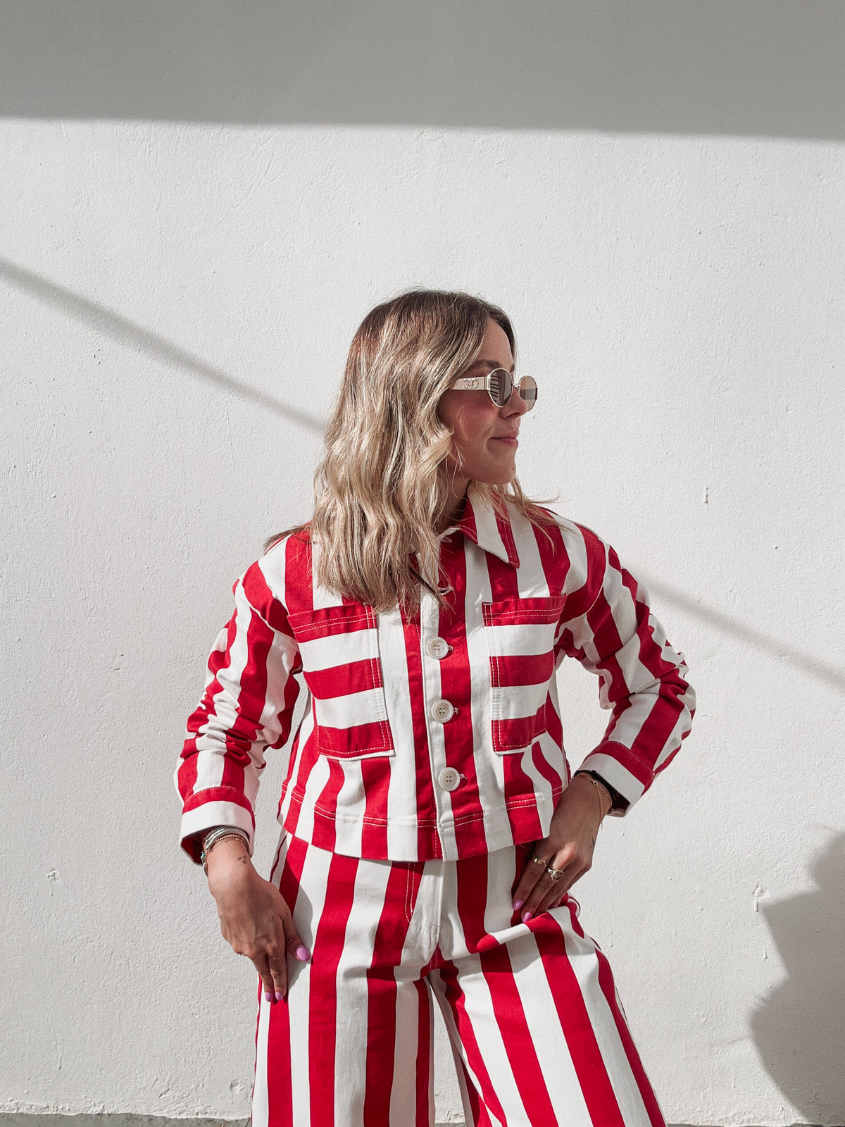 Tomato Red Stripes Set