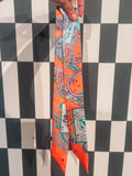 Orange Playing Cards Printed Scarf
