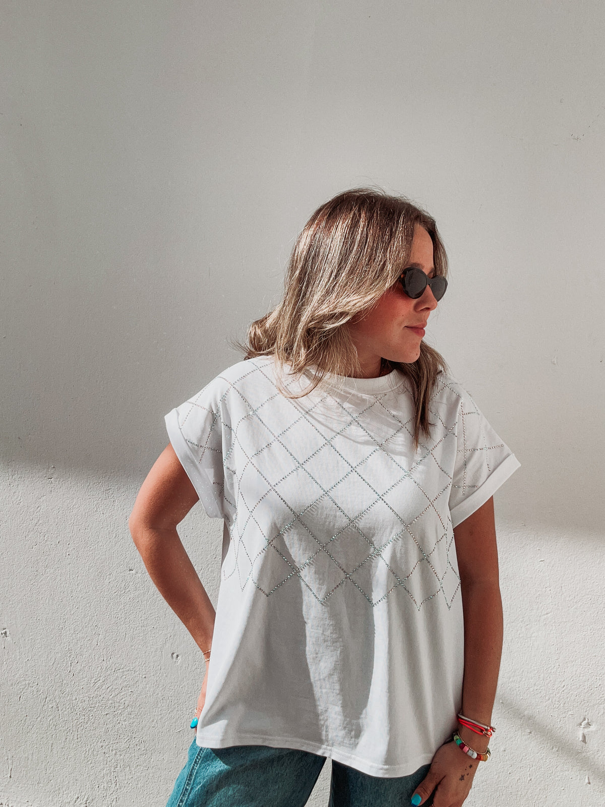 White Sparkle Tee