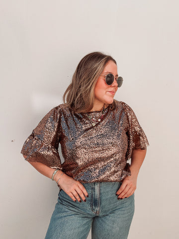 Pop the Bubbly Sequin Top