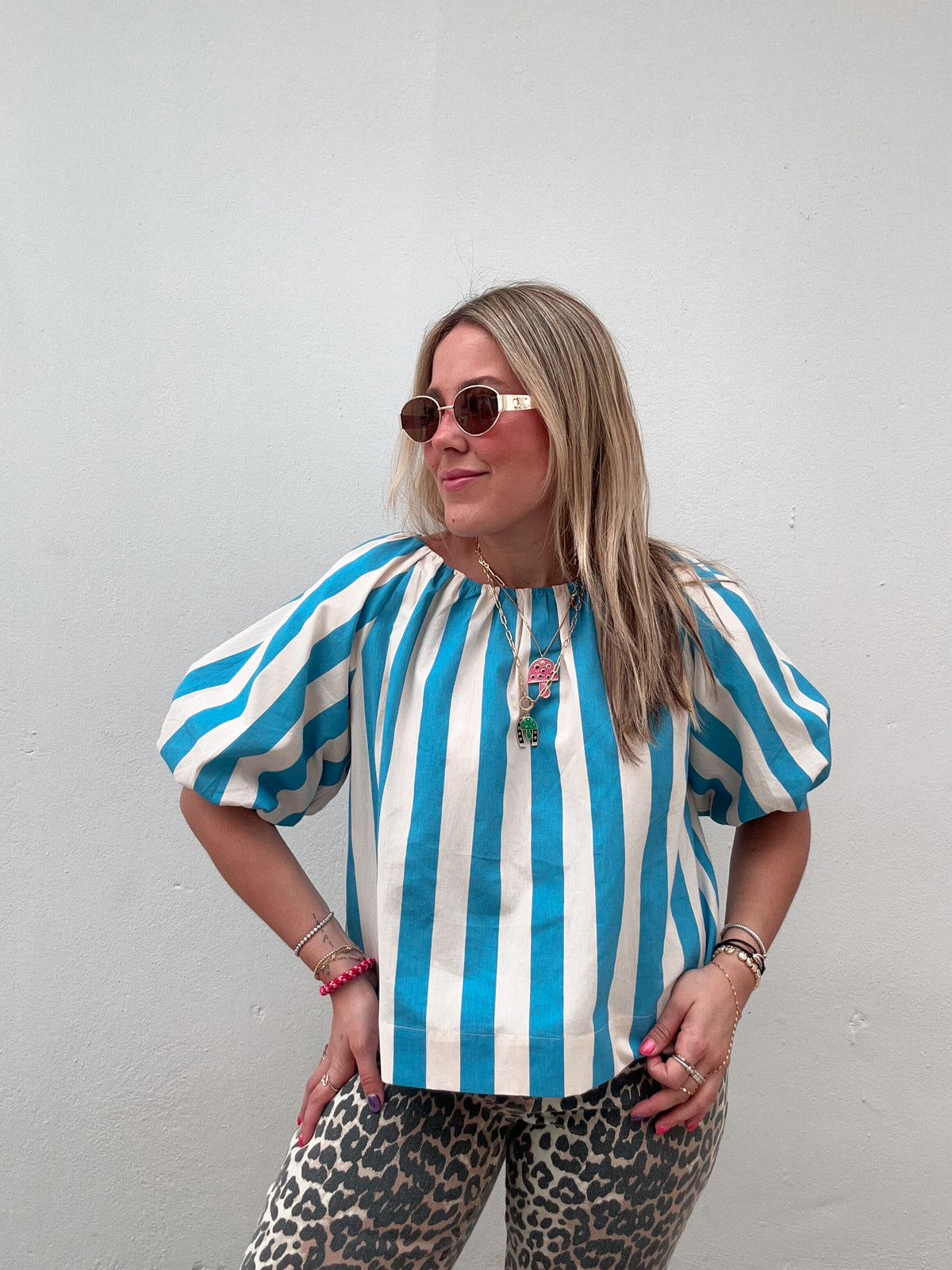 Blue Striped Blouse