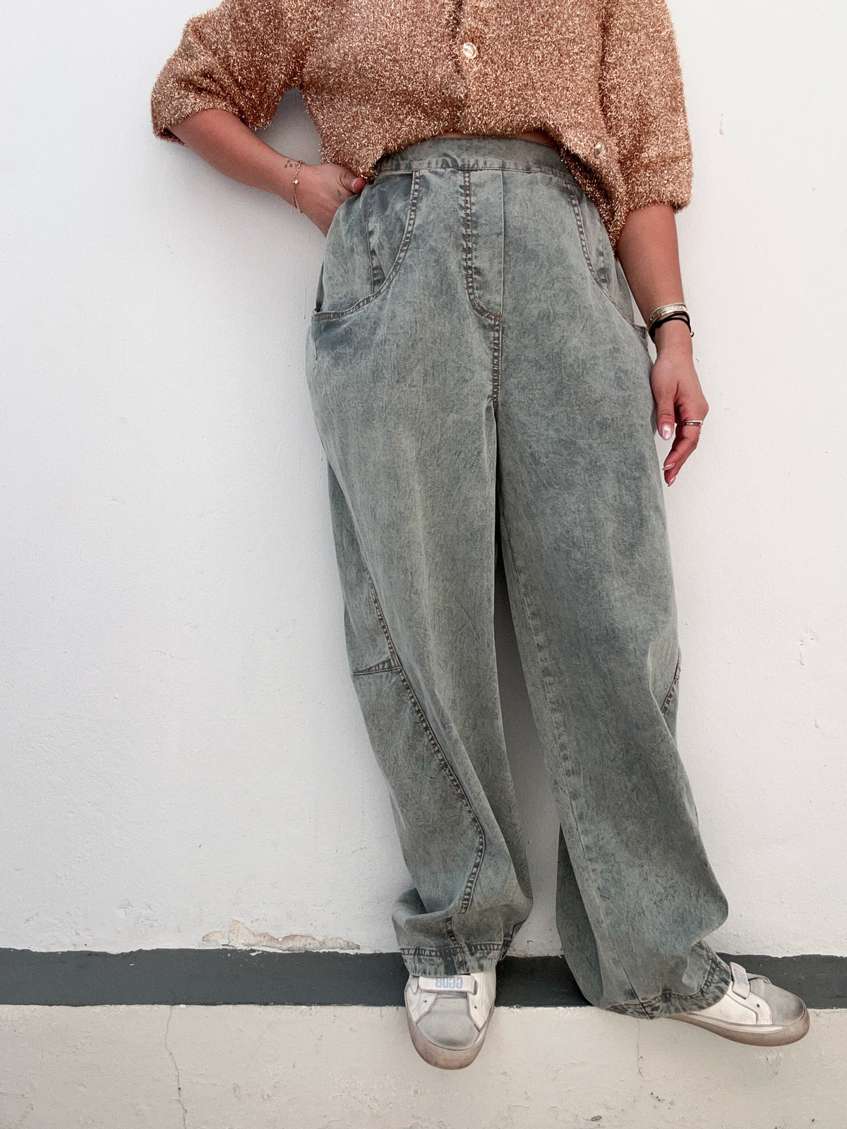 Easy Grey Balloon Jeans