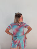 Blue & Red Stripe Set