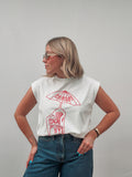 Tropical Umbrella Chair Embroidered Tee