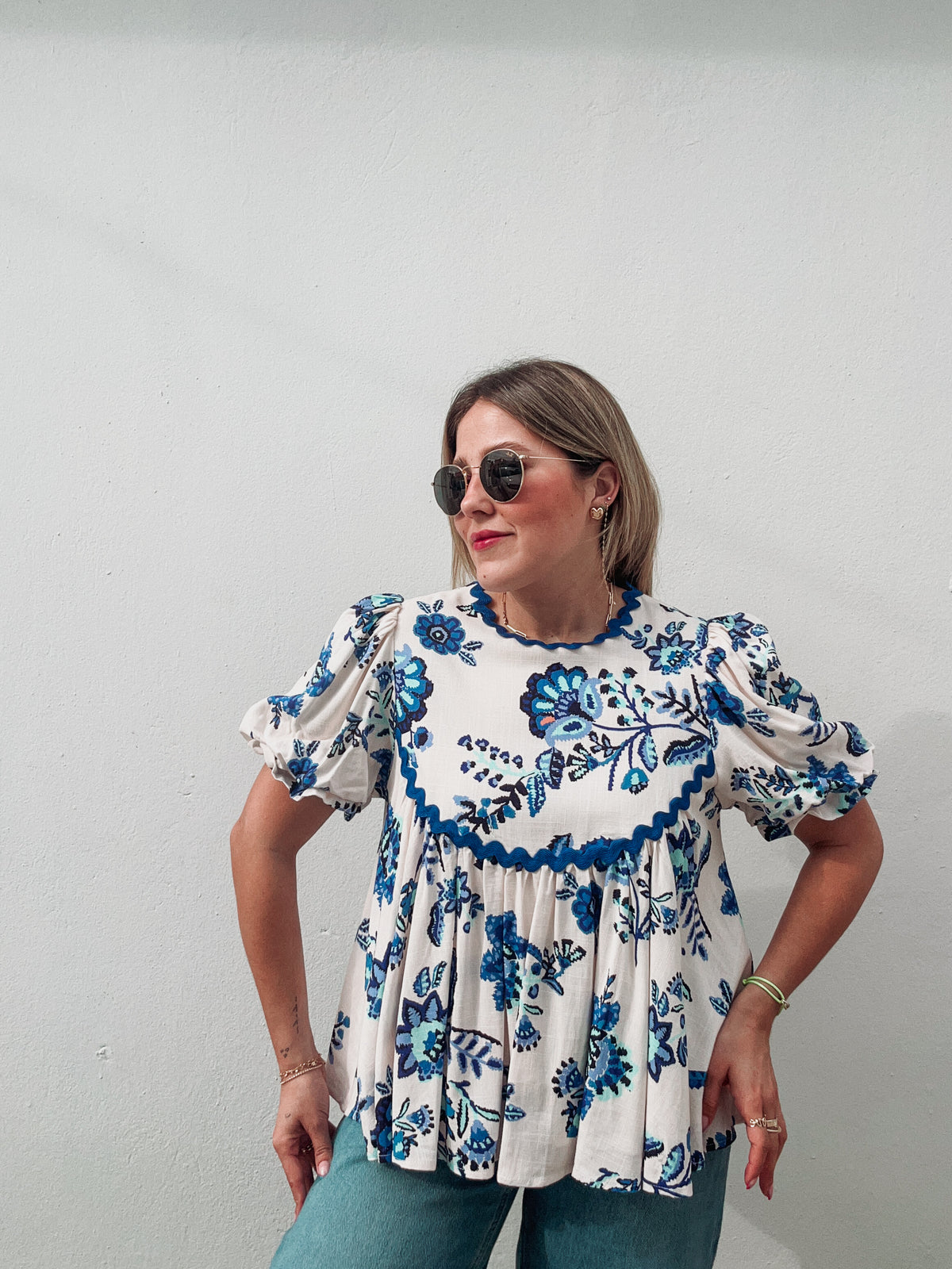 Grecia Floral Printed Blouse