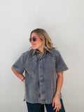 Denim Pocket Blouse