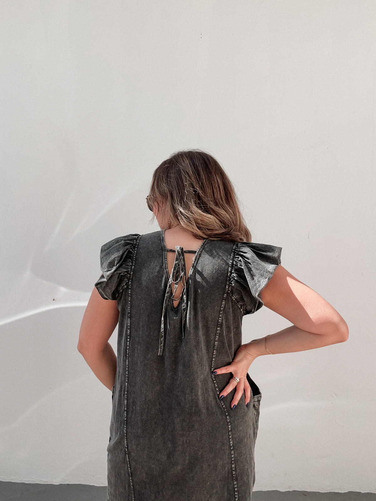 Black Washed Easy Dress