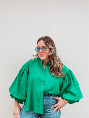 Esmeralda Cabana Puff Sleeve Blouse