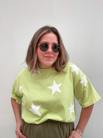 Lime Wash Stars Tee