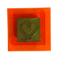 Heart Acrylic Neon Orange Frame- pick up only!!!