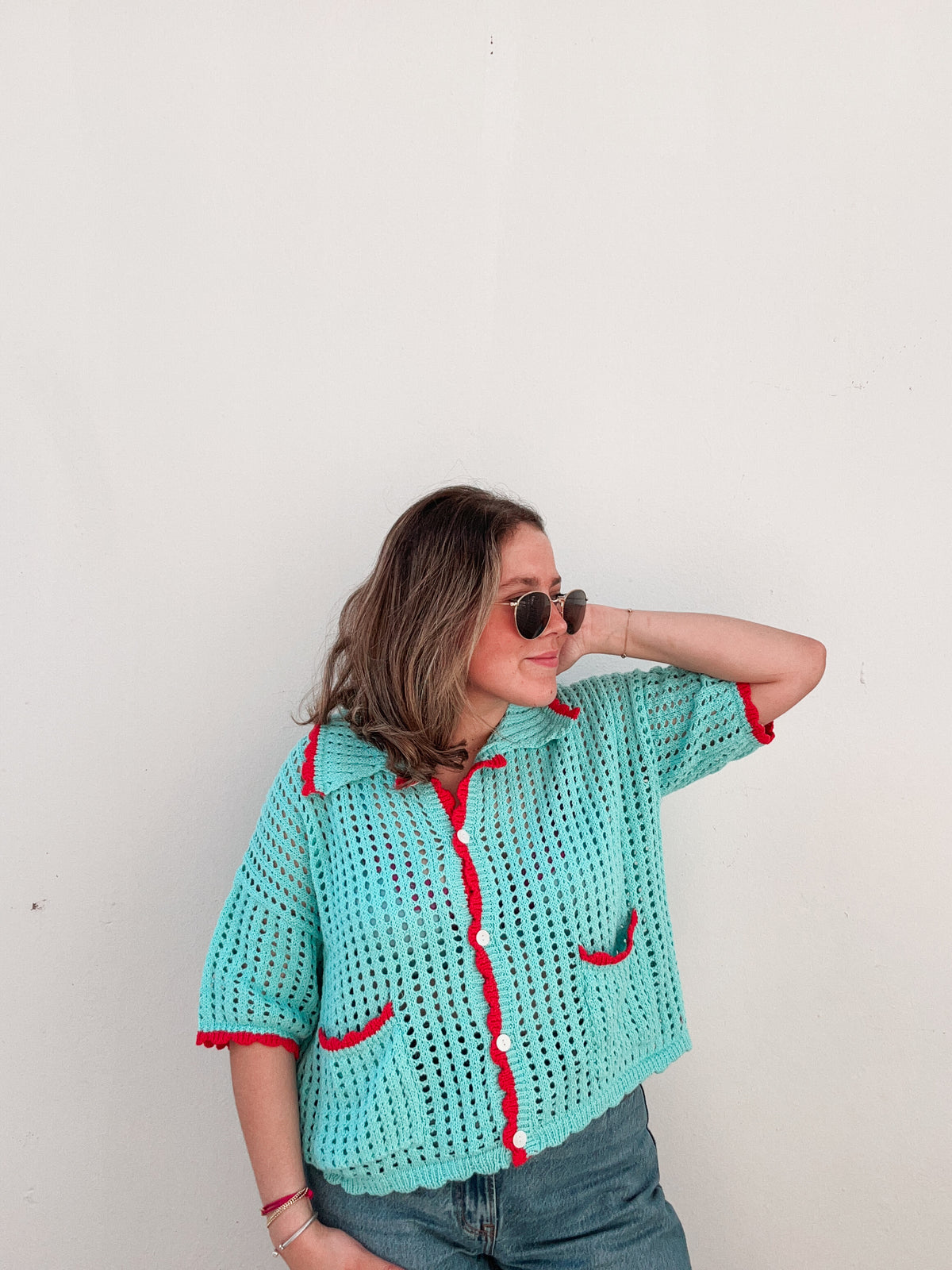 Turquesa + Red Knit