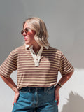 Brown & Yellow Stripe Top