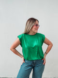 Emerald Metallic Blouse