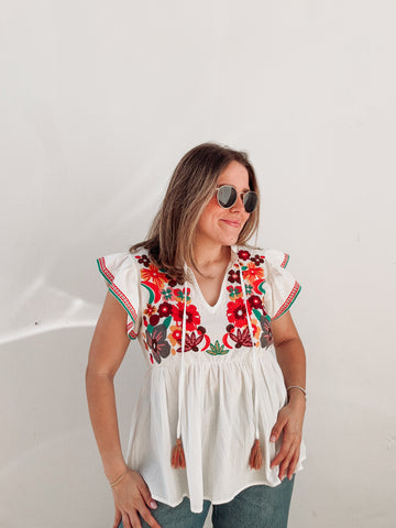Miraflores Embroidered Blouse