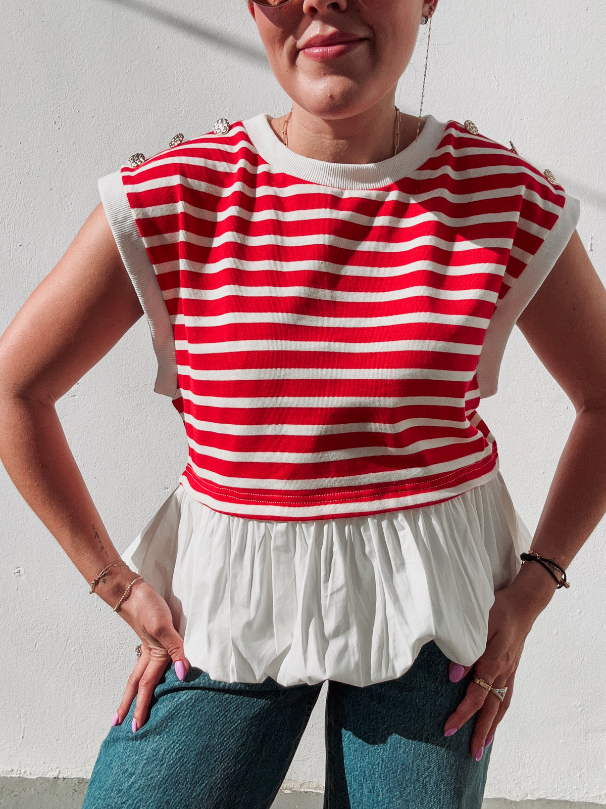 Cherry Striped Blouse
