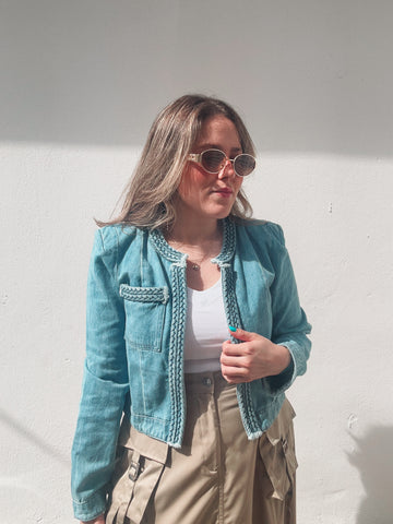 Lucía Braided Denim Jacket