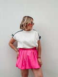 Hot Pink Bubble Skort