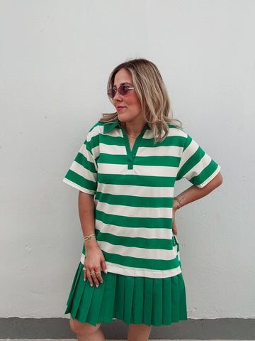 Green Striped Pleated Skirt Dress Shop Oli Oli Green Striped Pleated Skirt Dress Shop Oli Oli
