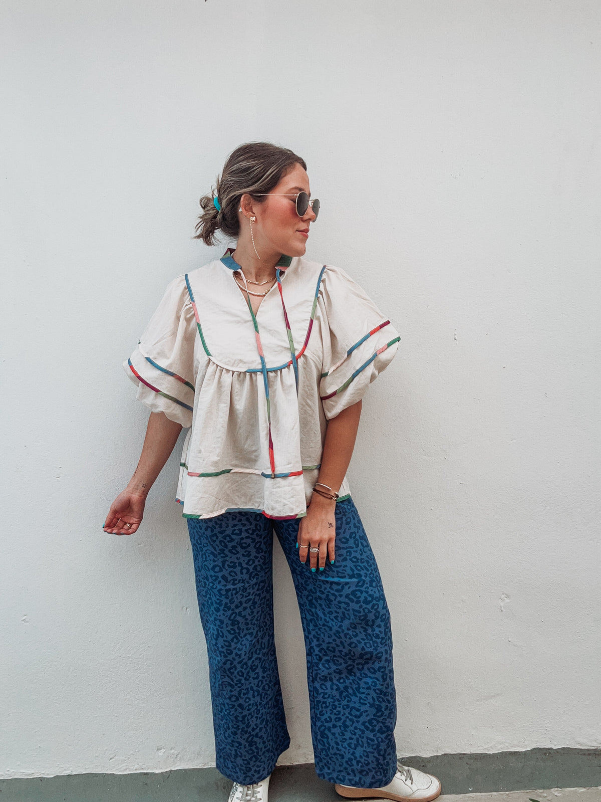 Blue Leopard Jeans