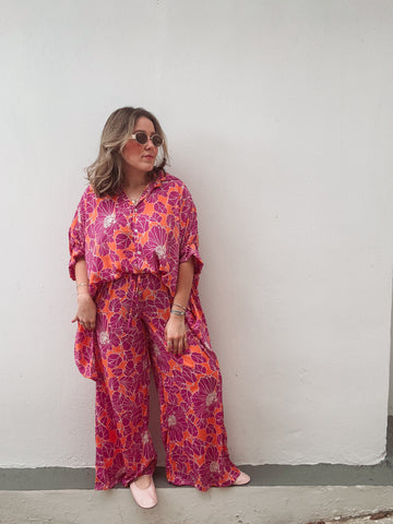 Magenta Purple & Mimosa Printed Set