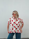 Red Polka Dot Blouse