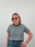 Blue & Brown Stripe Tee