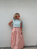 Salmon Stripe Skirt