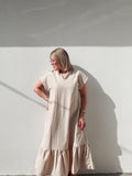 Sand Flowy Maxi Dress