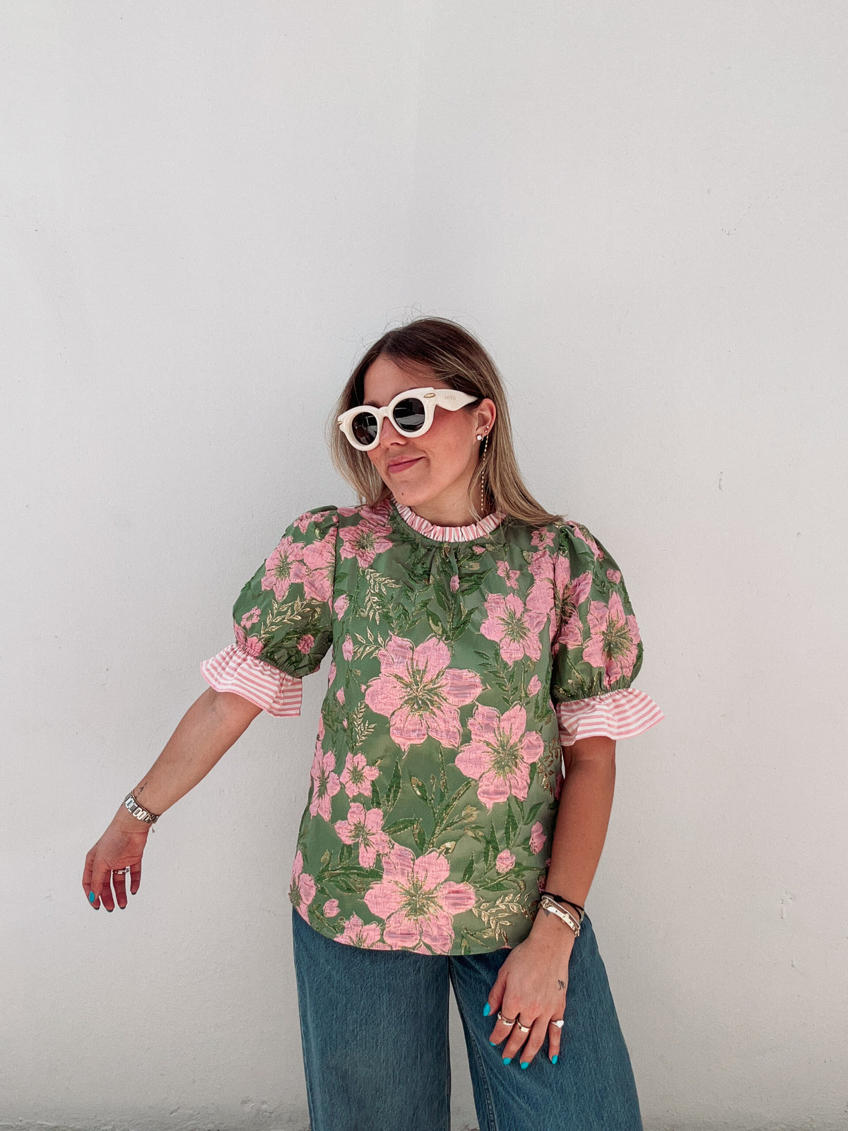 Oliva Floral Gold Blouse