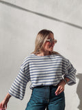 Striped Terry Blue Stripe Blouse