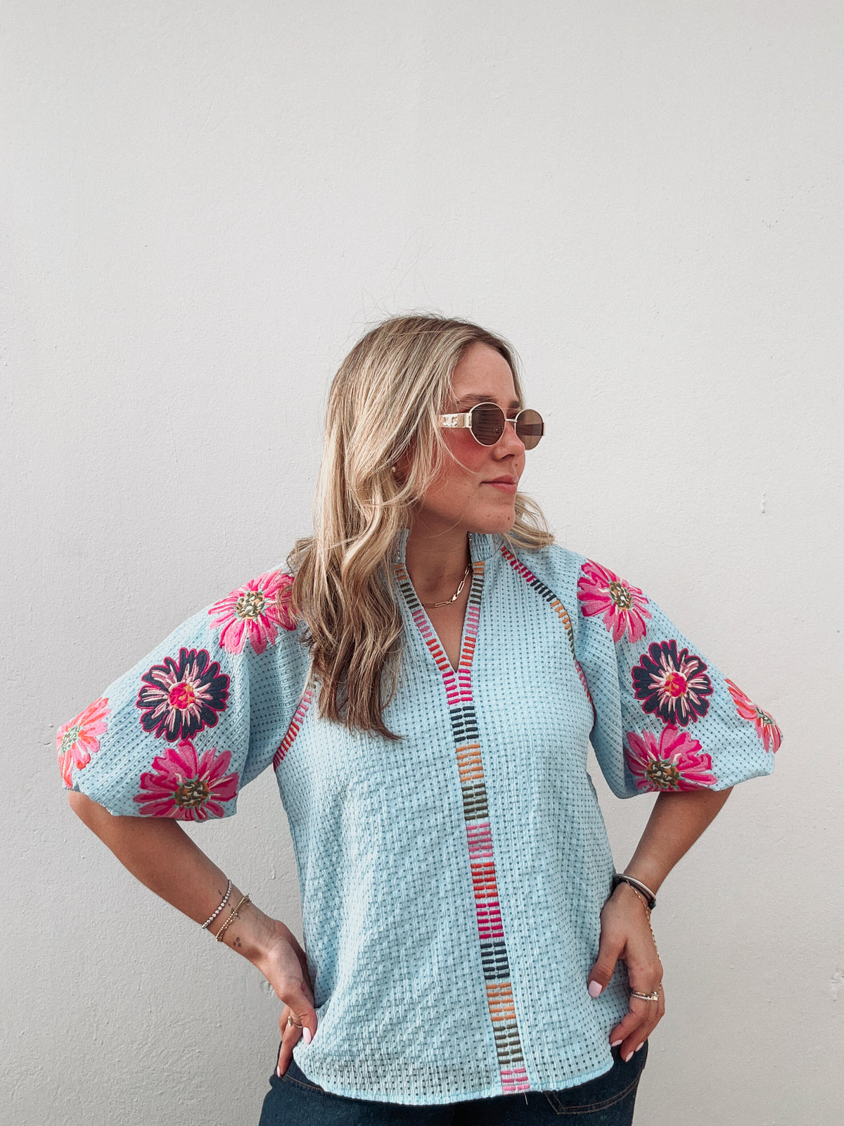 Morning Sunshine Cotton Blouse - Bluefleur main image 1