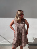 Leopard Zipper Easy Dress