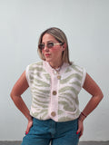 Pink & Matcha Zebra Vest