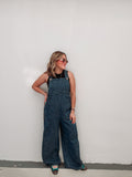 Denim Leopard Overall