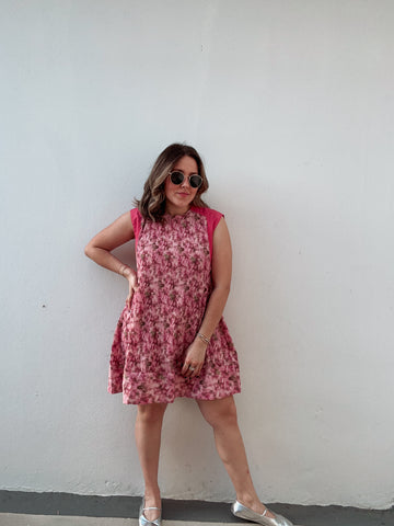 Dusty Rose Printed Dress